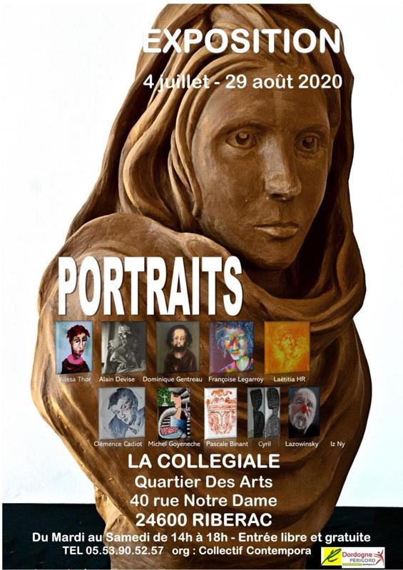 Exposition Portraits à Riberac du 4 juillet au 29 août 2020