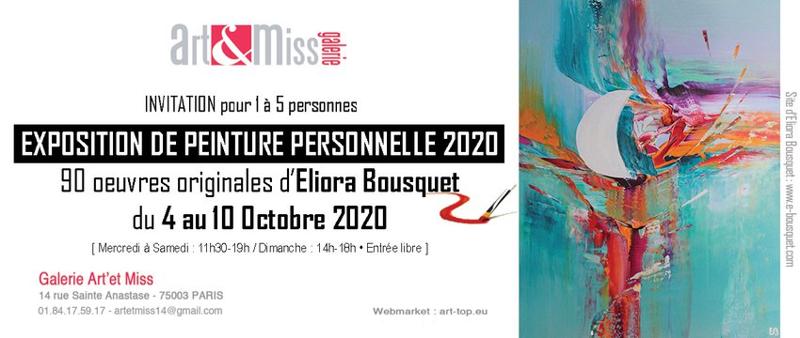 Exposition de peinture personnelle 2020 d’Eliora Bousquet