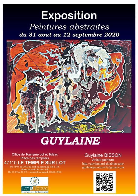 Exposition de peintures abstraites de Guylaine
