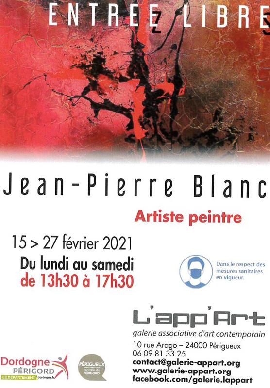 Exposition Jean-Pierre Blanc à la galerie l'App'art