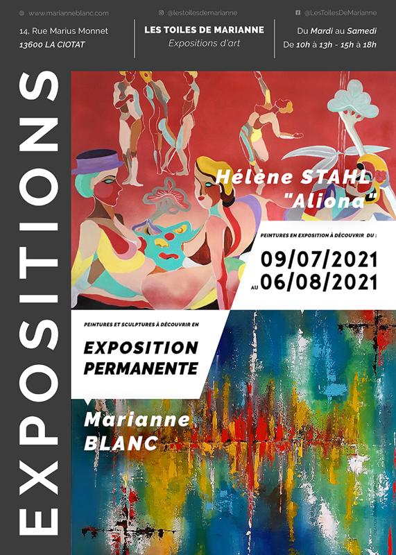 Exposition des oeuvres d’Hélène Stahl et Marianne Blanc