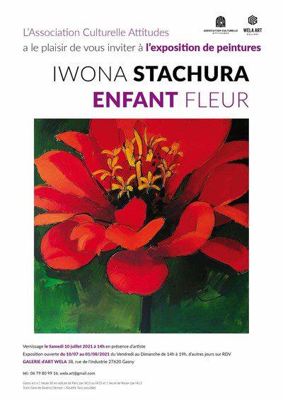 Peintures d'Iwona Stachura "Enfant Fleur"