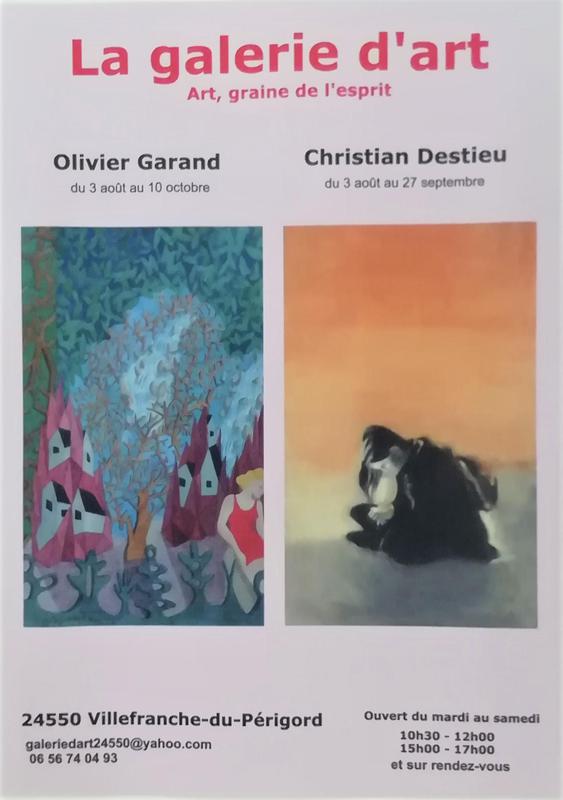 Exposition La Galerie d'art ; Olivier Garand, Christian Destieu