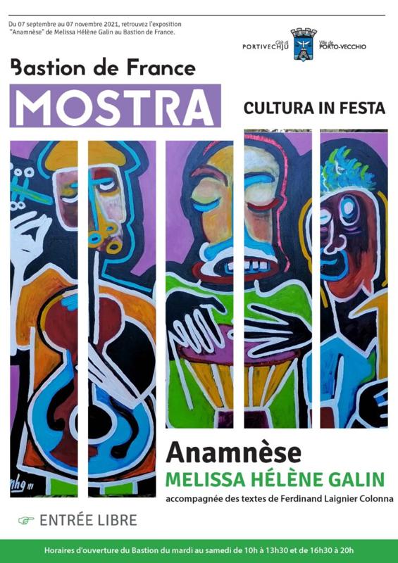 Mostra – “Anamnèse” de Melissa Hélène Galin - Bastion de France - Porto-Vecchio