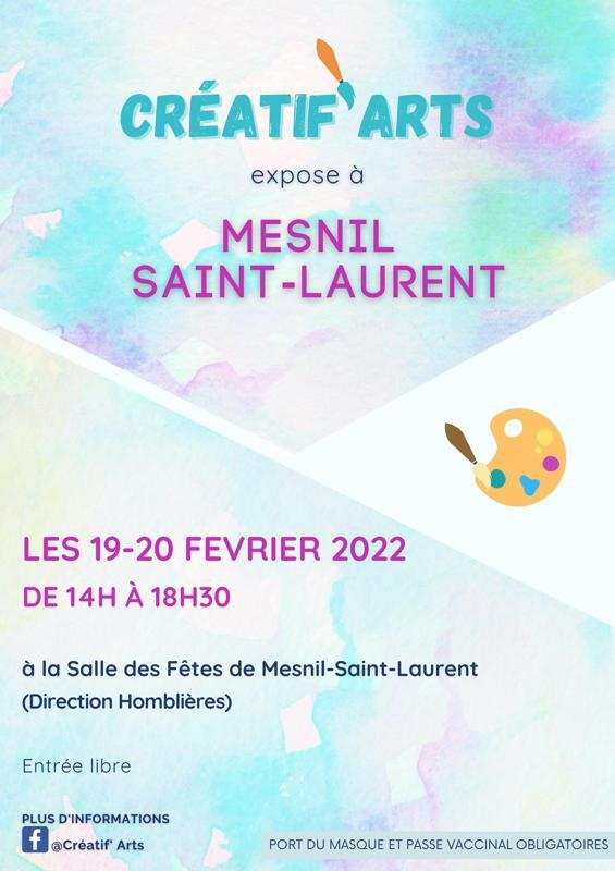 Exposition Creatif'Art à Mesnil-Saint-Laurent