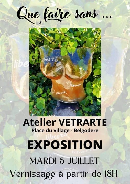 Exposition "Atelier VETRARTE" par Jocelyne Boyer - Place du village - Belgodère