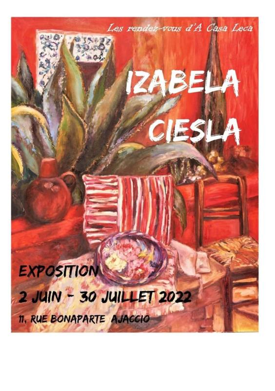 Exposition des toiles d’Izabelle Ciesla - Restaurant A Casa Leca - Ajaccio