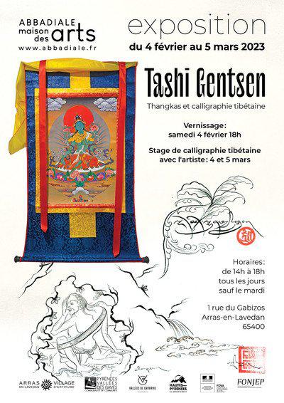 Tashi Gentsen – Thangkas et calligraphie tibétaine