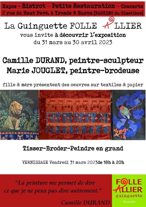 Exposition "Tisser, broder, peindre en Grand"