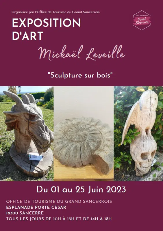 Exposition : Sculpture sur bois de Mickaël Leveille
