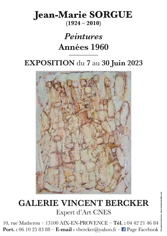 Jean-Marie Sorgue (1924-2010) Peintures Années 1960