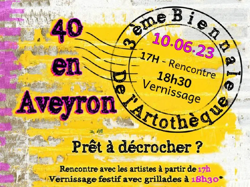 Exposition 3ème biennale de l'artothèque "40 en Aveyron"