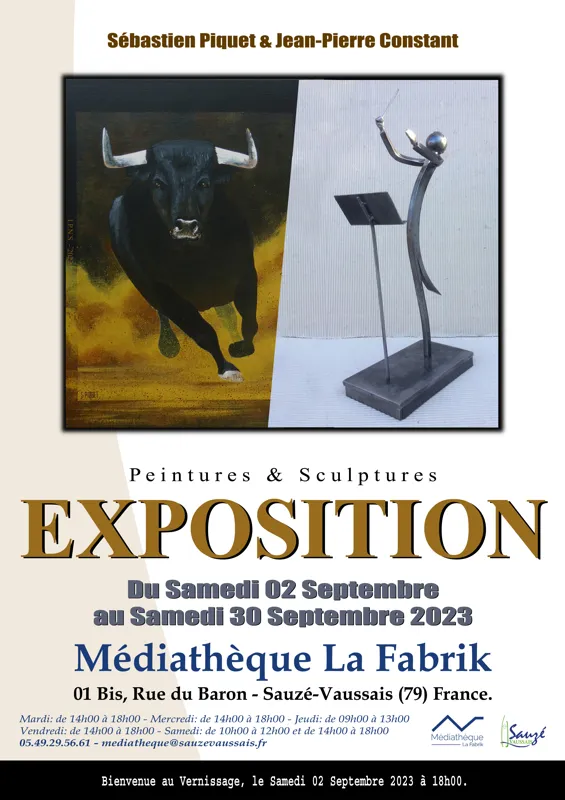 Exposition peinture et sculptures par Sébastien Piquet et Jean-Pierre Constant