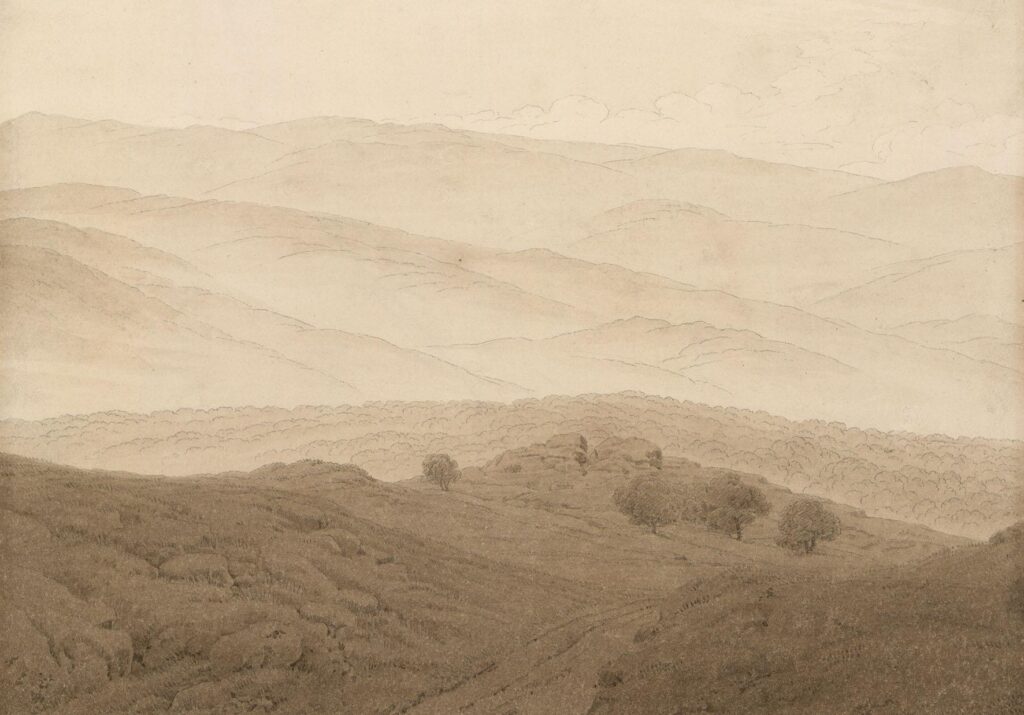 Caspar David Friedrich, Paysage de montagne, près de Teplitz, 1837