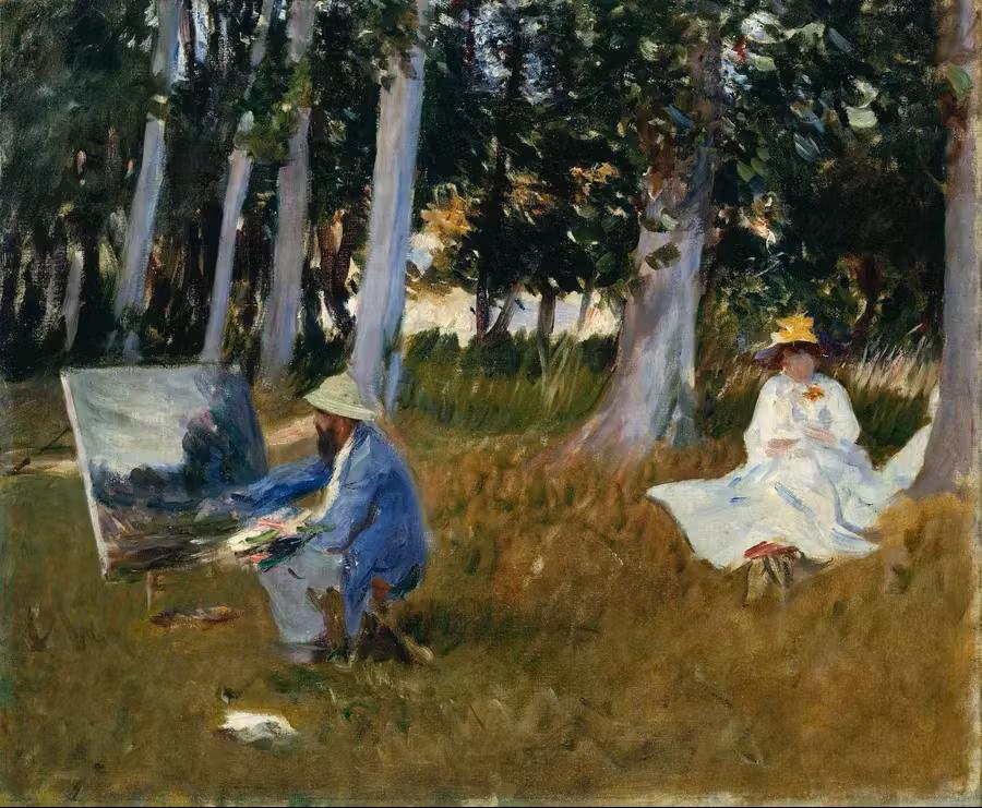 John Singer Sargent - Claude Monet peignant à la lisière d'une forêt - 1885