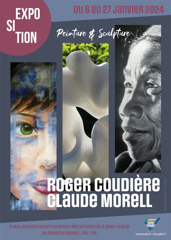 Ville de Saint-Claude – Exposition janvier 2024 : Roger Coudière & Claude Morell – Peinture & Sculpture