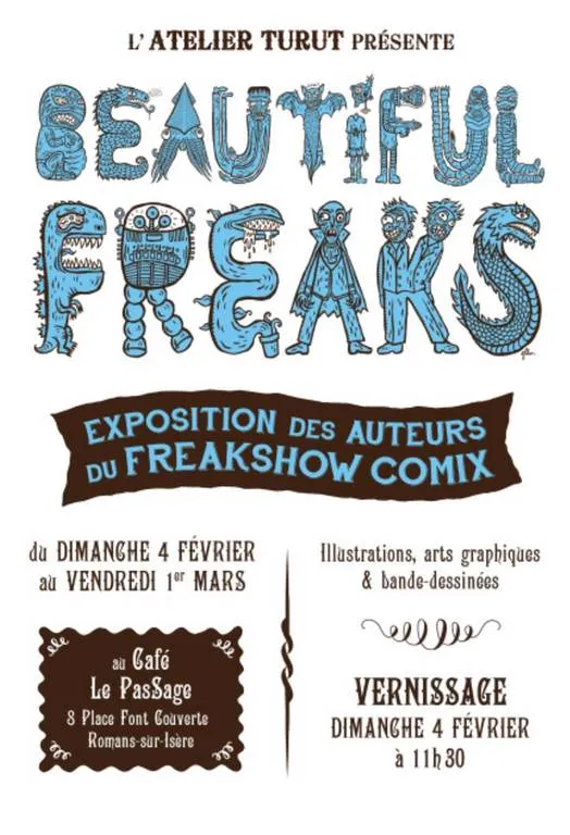 Exposition Beautiful Freaks (expo des auteurs du Freakshow Comix)