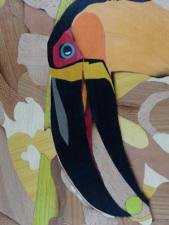 Exposition « L’œil du toucan » tableaux en bois par Serge Vienne