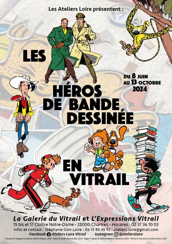 Exposition : "Les héros de la bande dessinée en vitrail"