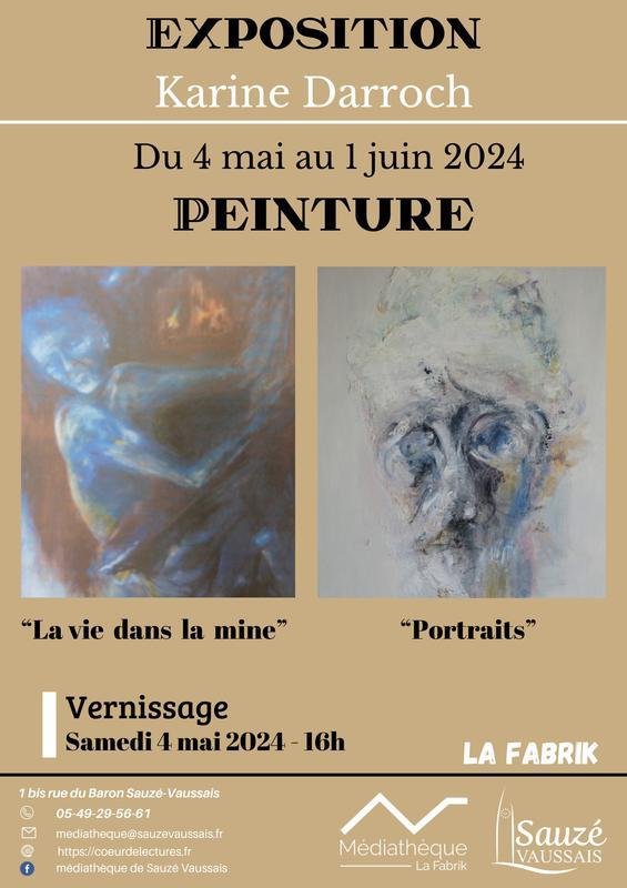 Exposition Peinture "La vie dans la mine + Portraits" Karine Darroch