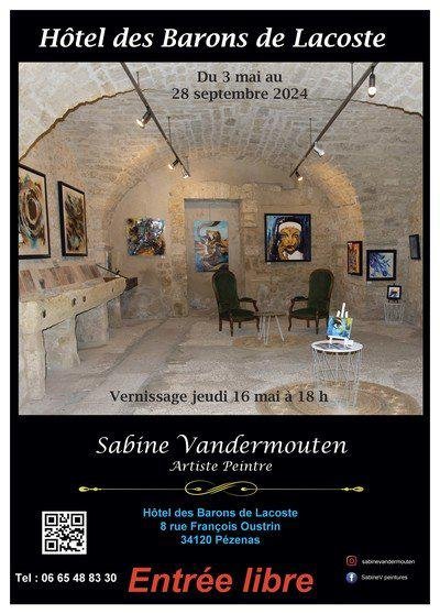 Sabine Vandermouten expose à l'hôtel des Barons de Lacoste