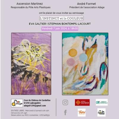 Exposition de peintures d’Eva Galtier et Stephan Bontemps-Lacourt « l’Instinct et la Couleur »