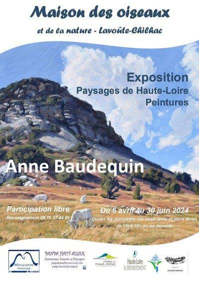 Paysages de Haute-Loire, peintures de Anne BAUDEQUIN