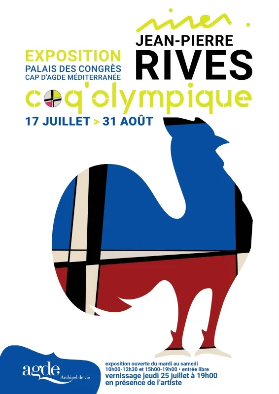 Exposition  » Coq’Olympique » de Jean-Pierre Rives