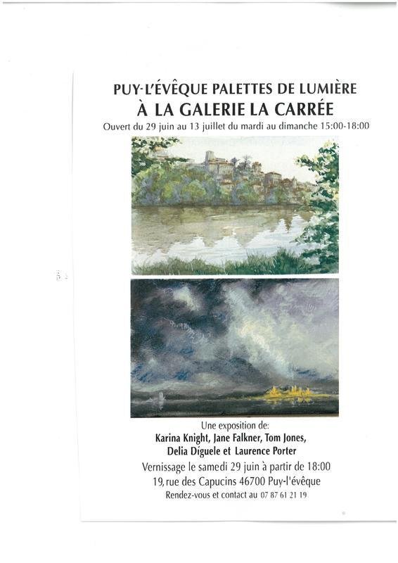 Exposition à la galerie la Carrée: "Puy-l'Evêque, palettes de lumières"