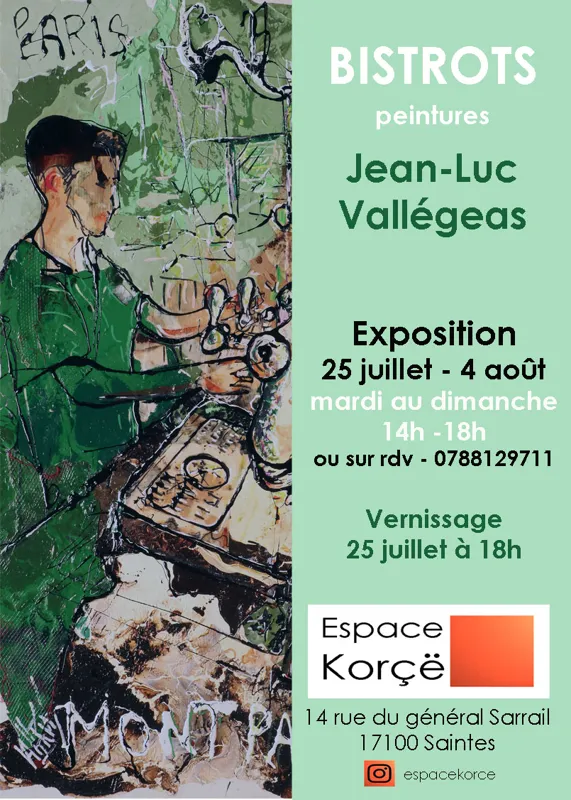 Exposition de l’artiste Jean-Luc Vallégeas « Bistrots »