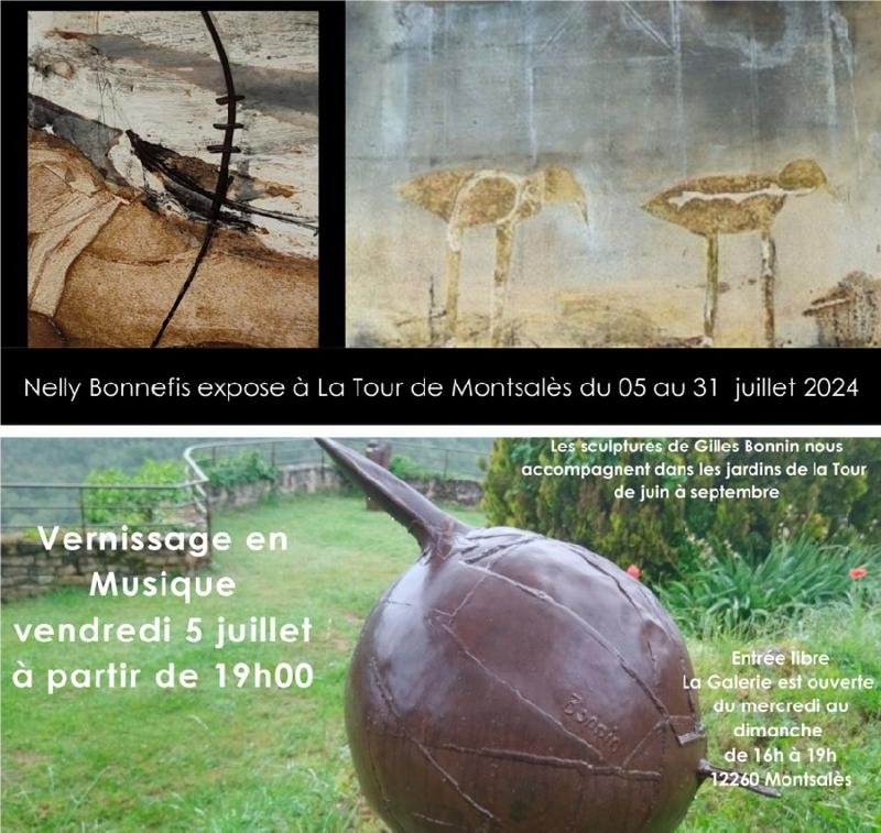 Galerie d'art - La Tour de Montsalès : Exposition "Tableaux de Nelly Bonnefis"