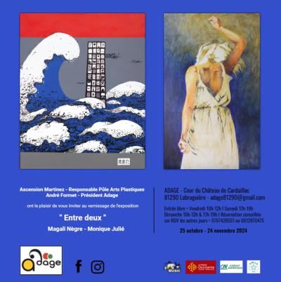 Exposition de peintures  » Entre deux »