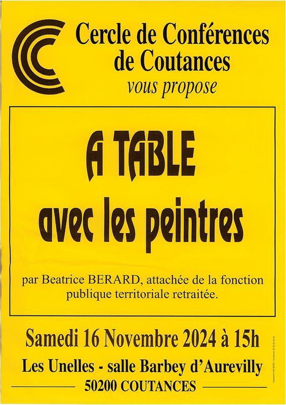 Conférence "À table avec les peintres"