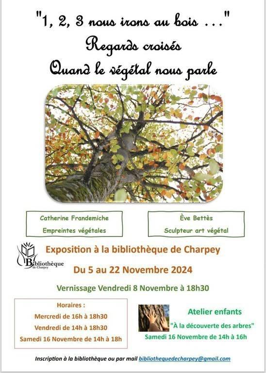 Exposition : "1,2,3 nous irons au bois....regards croisés ...quand le végétal nous parle"