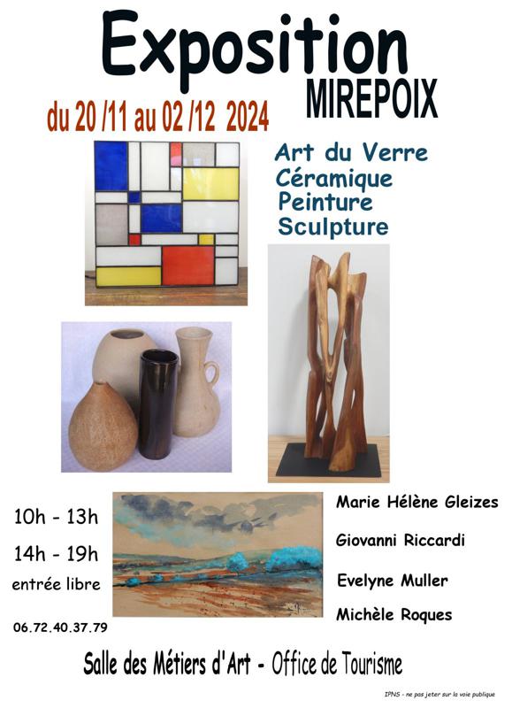 Exposition Art du Verre, Céramique, Peinture et Sculpture