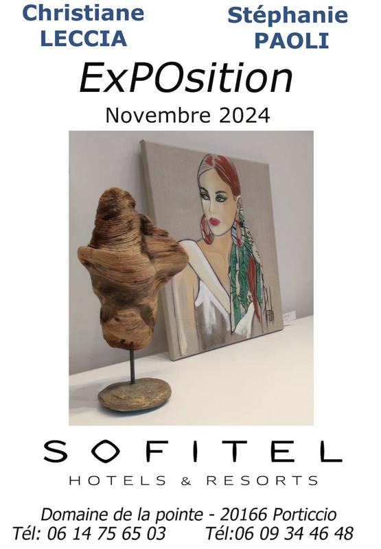 Exposition de tableaux de Stéphanie Paoli et de sculpture en bois de Christiane Leccia - Sofitel Hotels & Ressort - Purtichju