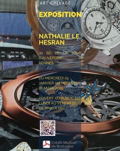 Exposition d'art collage de Nathalie le Hesran