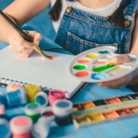 Atelier peinture "Léon au ski"