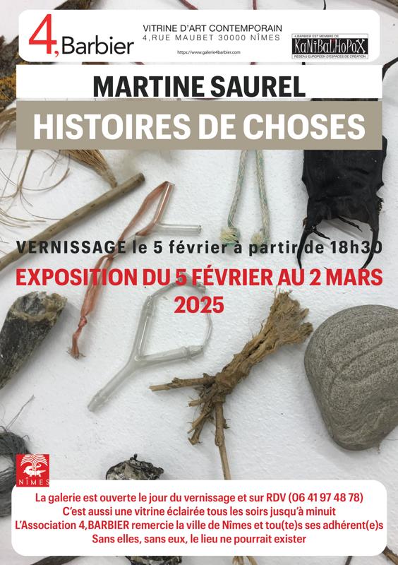 "Histoires de choses" exposition Martine Saurel