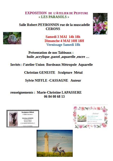 Exposition de l'atelier de peinture "Les Parasols"