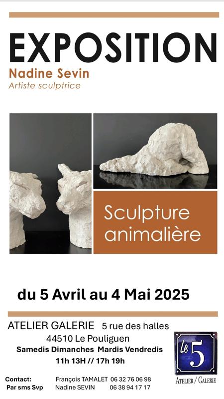 Exposition sculpture animalière de Nadine Sevin