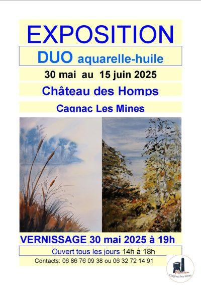 DUO aquarelle -huile