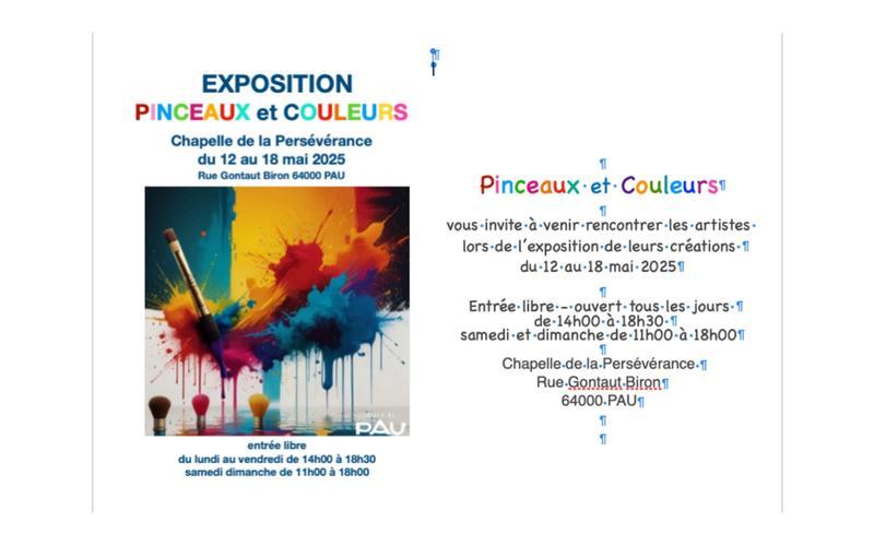 Exposition: Pinceaux et couleurs
