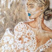 Exposition de peinture sur bois