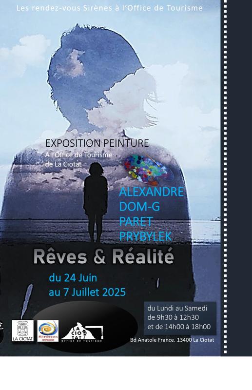 Exposition de peintures Rêve et réalité par l'association Sirènes
