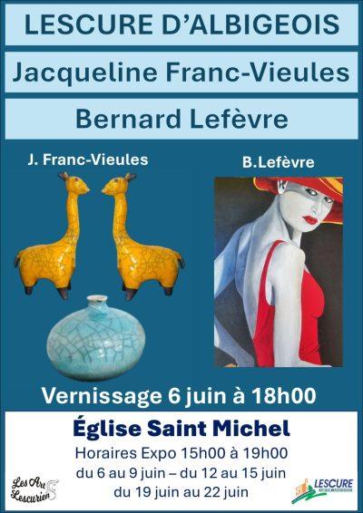 Exposition Jacqueline FRANC-VIEULES et Bernard LEFEVRE