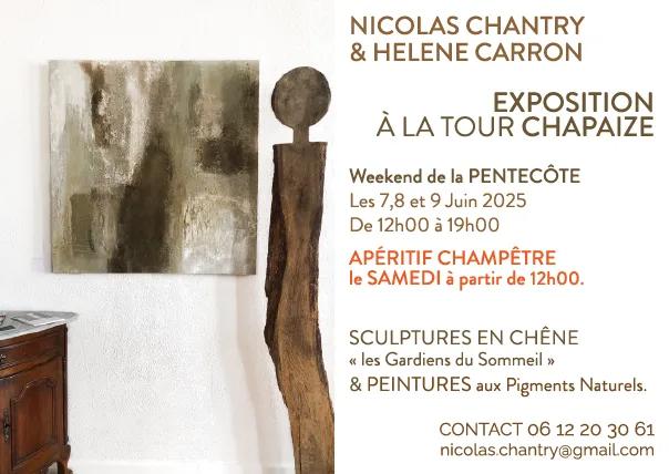 Exposition à Chapaize Weekend Pentecôte - Nicolas Chantry & Helene Carron