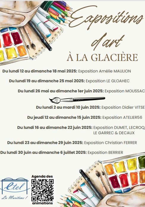 Exposition de peinture d'Atelier56 à la glacière