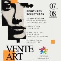 Exposition peintures & sculptures / Vente caritative d’œuvres d’art au profit de l’association Handicap Extrême Sud - Golf de Lezza - Portivechju