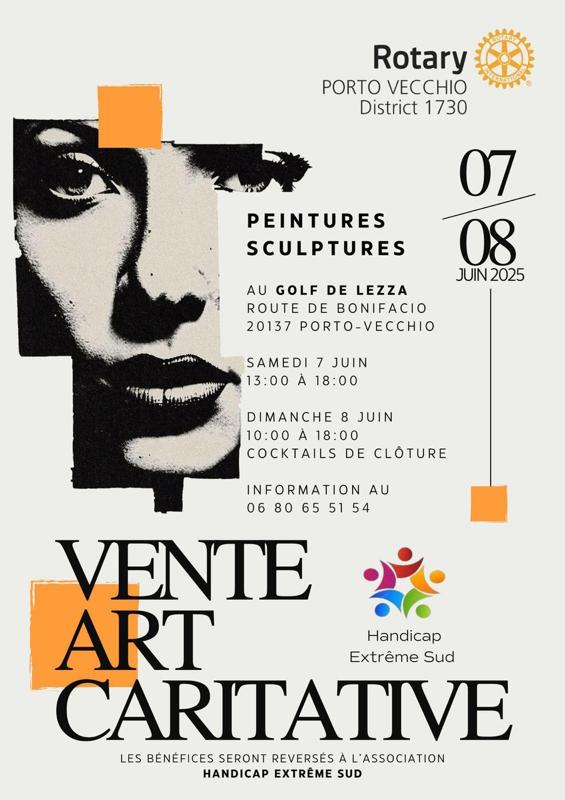 Exposition peintures & sculptures / Vente caritative d’œuvres d’art au profit de l’association Handicap Extrême Sud - Golf de Lezza - Portivechju